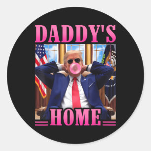 Sticker Rond Maison-Blanche Trump Daddys 2024 3