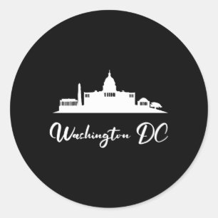Sticker Rond Maison Blanche Washington D