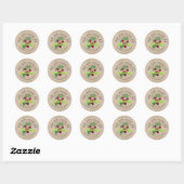 Sticker Rond MAISON CHERRY PIE Grunge Police Kraft Brown (Feuille)