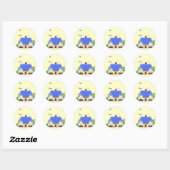 Sticker Rond Maison de Bonbons (Feuille)