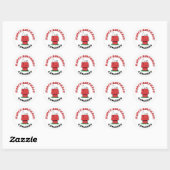 Sticker Rond Maison de chien Snoopy Peanuts Anniversaire Classi (Feuille)