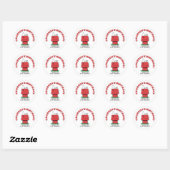 Sticker Rond Maison de chien Snoopy Peanuts Anniversaire Classi (Feuille)