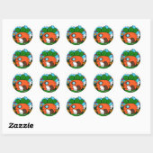 Sticker Rond maison de lapin (Feuille)