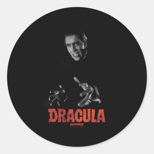 Sticker Rond Maison De L'Horreur Christopher Lee Dracula (Devant)