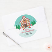 Sticker Rond Maison de pain d'épices - Fêtes de Noël (Enveloppe)