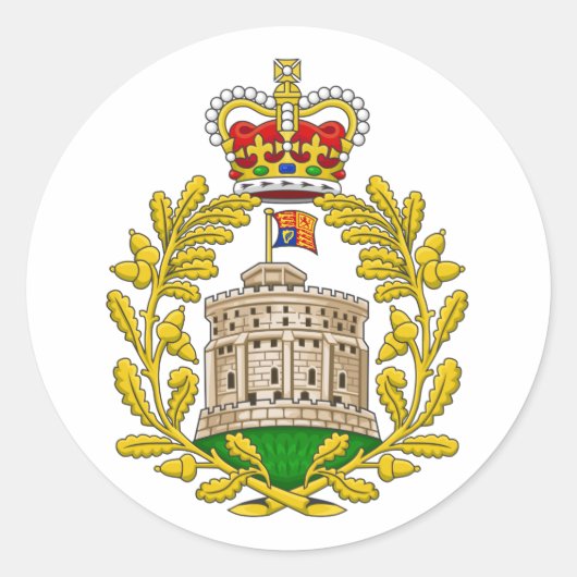 Sticker Rond Maison de Windsor Armoiries royales (Devant)