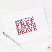 Sticker Rond Maison des libres à cause des courageux (Enveloppe)