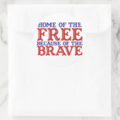 Sticker Rond Maison des libres à cause des courageux (Sac)