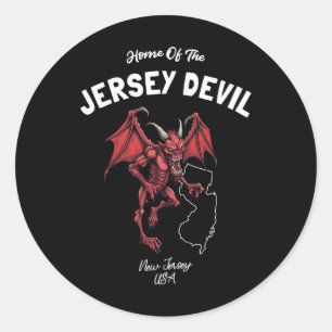 Sticker Rond Maison du Diable du Jersey New Jersey États-Unis C