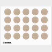 Sticker Rond Maison faite avec amour Aromathérapie Kraft (Feuille)