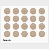 Sticker Rond Maison faite avec amour Moisturizer Kraft Spa (Feuille)
