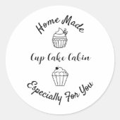 Sticker Rond Maison Faite Spécialement Pour Vous Personnalisée (Devant)