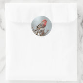 Sticker Rond Maison Finch en Neige - Photo originale (Sac)