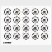 Sticker Rond Maison Hantée Halloween (Feuille)