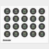 Sticker Rond Maison Hantée Halloween Effroyablement Délicieuse  (Feuille)