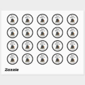 Sticker Rond Maison Hantée Joyeux Halloween (Feuille)