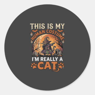 Sticker Rond Maison Hantée Ne Pas Essayer Ou Il N'y A Pas D'ess