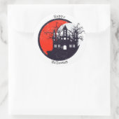 Sticker Rond Maison haunted (Sac)