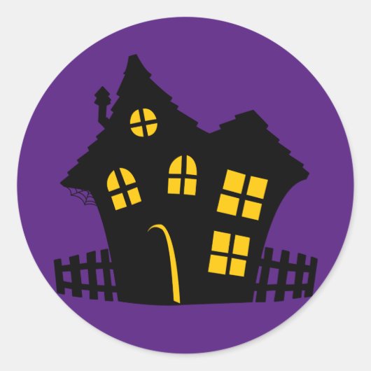 Sticker Rond Maison haunted (Devant)