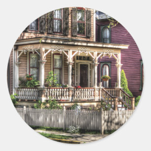 Sticker Rond Maison - Pays victorien