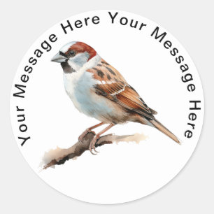 Sticker Rond Maison Sparrow