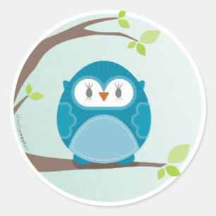 Sticker Rond MAISON SWEET HOME :: Chouette dans un arbre 5