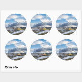 Sticker Rond Maisons contemporaines (Feuille)