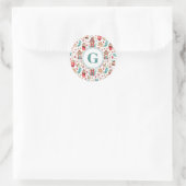 Sticker Rond Maisons Monogramme & Motif Sucreries 1,5 po (Sac)