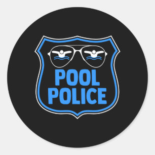 Sticker Rond Maître-nageur sauveteur de la plage et du bassin