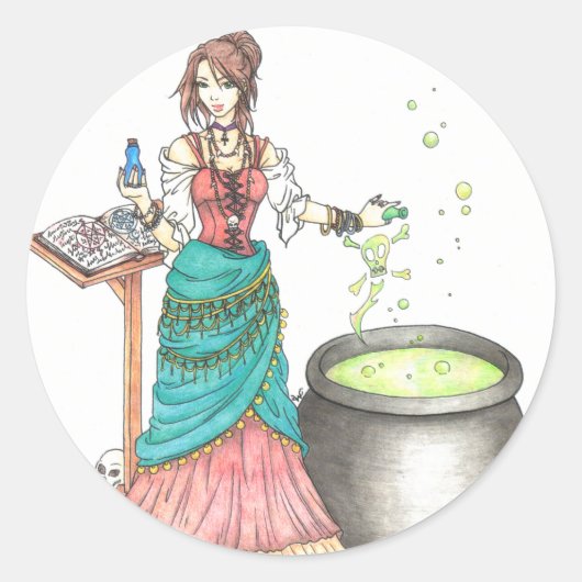 Sticker Rond Maîtresse des Potions (Devant)