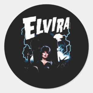 Sticker Rond Maîtresse Elvira De La Grave Sombre Et De La Lumiè