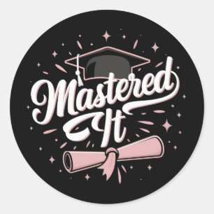 Sticker Rond Maîtrise Il Maîtrise Diplômé MBA