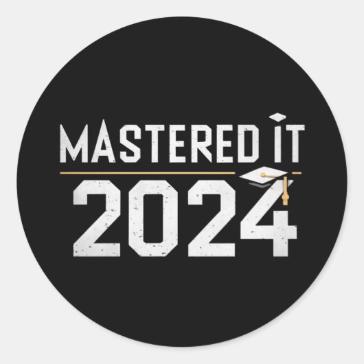Sticker Rond Maîtrise maîtrisée Il 2024 Maîtrise (Devant)