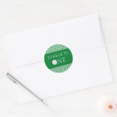 Sticker Rond Maîtrise Première Année Un Trou En Un Anniversaire (Enveloppe)