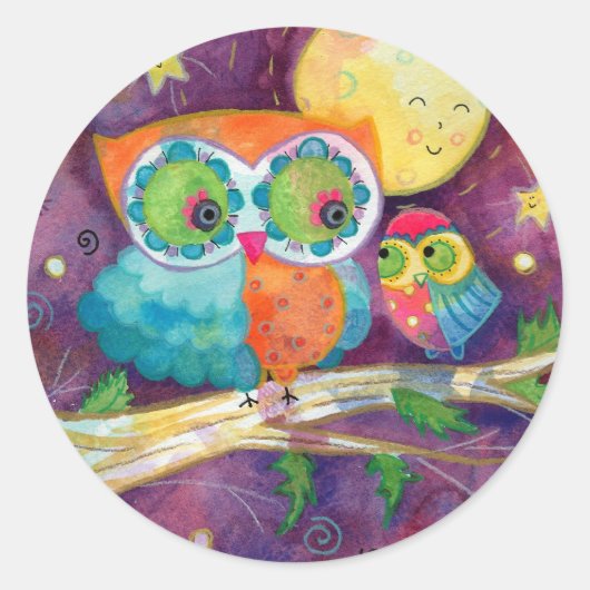 Sticker Rond Maj de nuit (Devant)