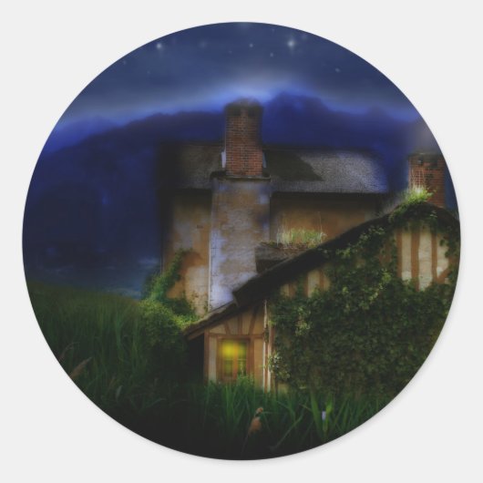 Sticker Rond Majesté de la nuit silencieuse (Devant)