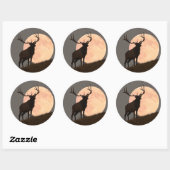 Sticker Rond Majestic Bull (Feuille)