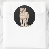 Sticker Rond Majestic Lioness (Sac)