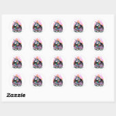 Sticker Rond Majestic Unicorn (Feuille)