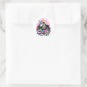 Sticker Rond Majestic Unicorn (Sac)