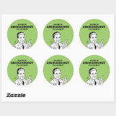 Sticker Rond MAJOR EN ARCHÉOLOGIE - POUVEZ-VOUS DIRE T-shirt IT (Feuille)