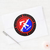 Sticker Rond Major League Zombie Killer - armes (Enveloppe)