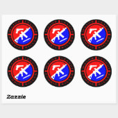 Sticker Rond Major League Zombie Killer - armes (Feuille)