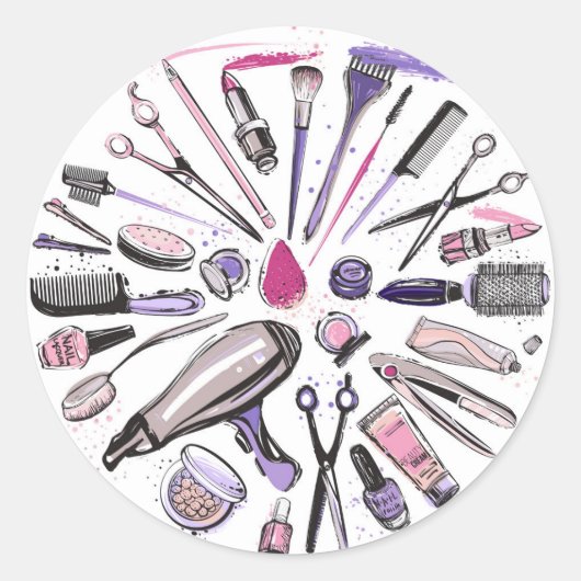 Sticker Rond Makeup circle design (Devant)