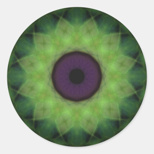 Sticker Rond Mal de l'oeil du mal de l'oeil Mandala (Devant)