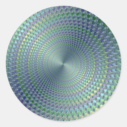 Sticker Rond Mal de tête - Fractal (Devant)