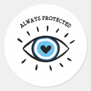 Sticker Rond Mal Oeil Spirituel Esthétique Ésotérique Mystique