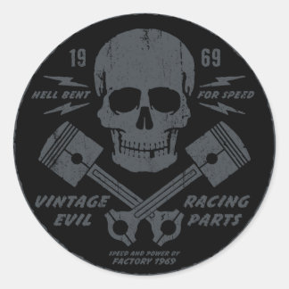 Sticker Rond Mal vintage 012A