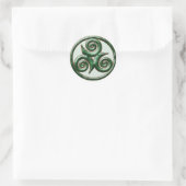 Sticker Rond Malachite Triskel (Sac)