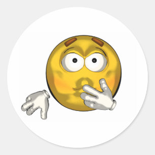 Sticker Rond Malade - toon